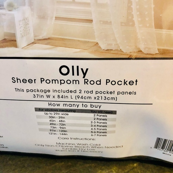 Grand Avenue Linda Sheer Window Curtain Panel Pair - Picture 3 of 5